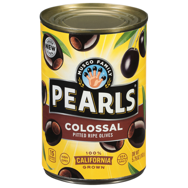 Canned & Jarred Vegetables Pearls Colossal Pitted Ripe Black Colossal Pitted California Ripe Olives hero