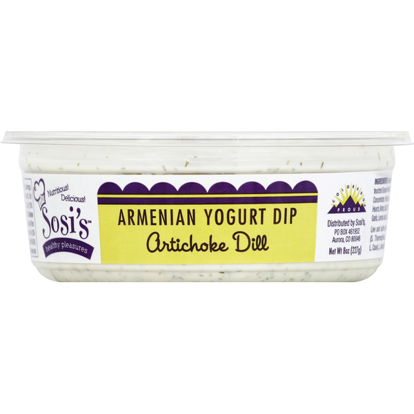 Preserved Dips & Spreads Sosi's Healthy Pleasures Yogurt Dip, Armenian, Artichoke Dill hero