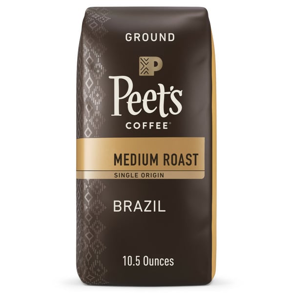 Coffee Peet's Coffee Single Origin Brazil, Medium Roast Ground Coffee, Bag hero