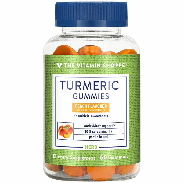 The Vitamin Shoppe Turmeric with Curcumin Peaches Gummies hero