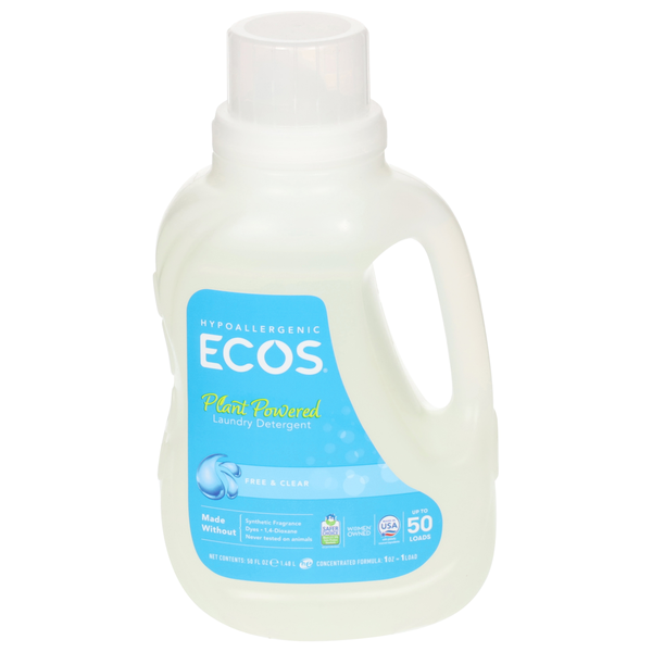 Laundry Ecos Laundry Detergent, Plant Powered, Free & Clear hero