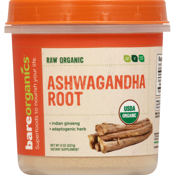 Fresh Herbs BareOrganics Ashwagandha Root, Organic, Raw hero