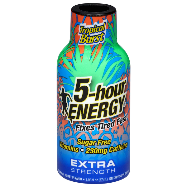 Energy & Granola Bars 5-hour ENERGY Energy Shot, Extra Strength, Tropical Burst Flavor hero