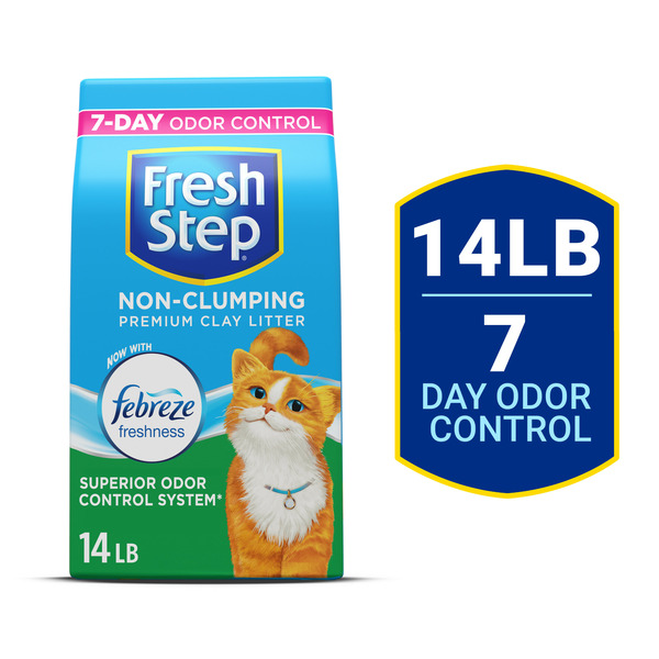 Cat Litter & Supplies Fresh Step Non Clumping Cat Litter With Febreze Freshness, With 7-Day Odor Control hero