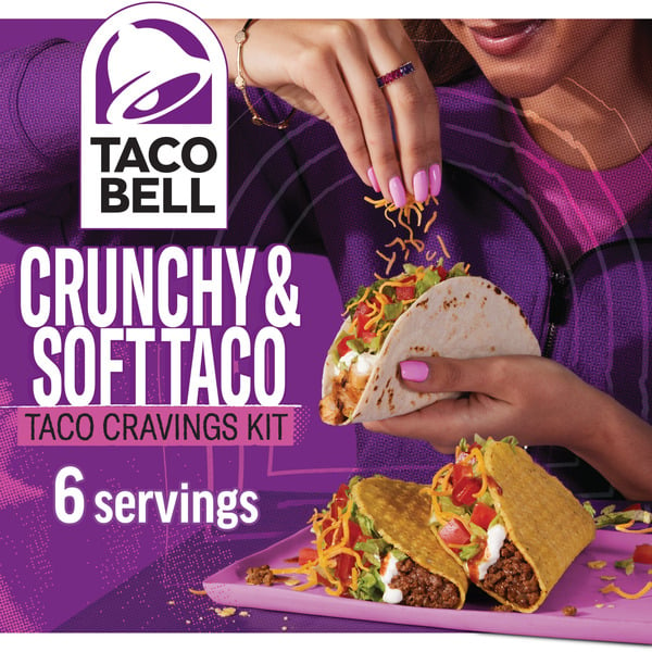 Tortillas & Flat Bread Taco Bell Taco Dinner Kit with Soft Tortillas, Crunchy Taco Shells, Mild Sauce & Seasoning hero