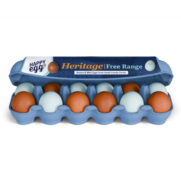 Eggs Happy Egg Heritage Breed Blue & Brown Free Range Large Grade A Eggs hero