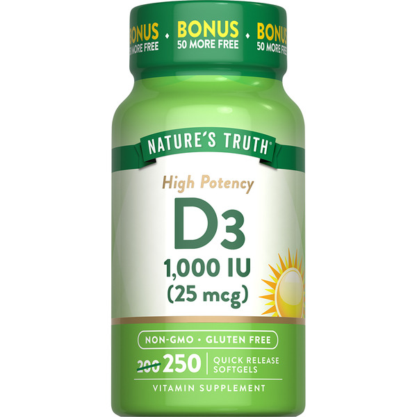 Vitamins & Supplements Nature's Truth Vitamin D3 Softgels hero