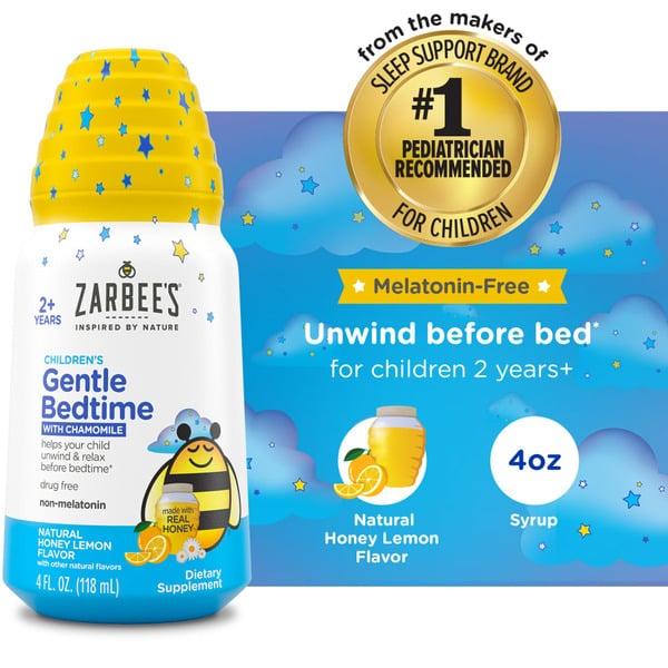 Zarbee’s Gentle Bedtime Liquid Honey Lemon hero