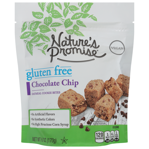 Packaged Cookies Nature's Promise Cookie Bites, Chocolate Chip, Oatmeal hero