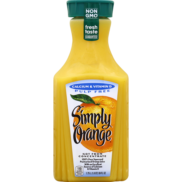 Refrigerated Simply Orange Juice Calcium Bottle hero