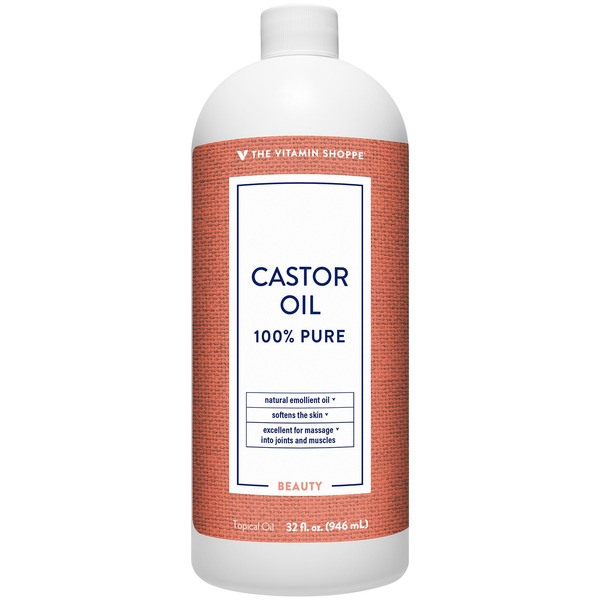 Other Beauty & Skin Care The Vitamin Shoppe 100% Pure Castor Oil - Topical Massage Oil for Soft Skin (32 Fluid Ounces) hero