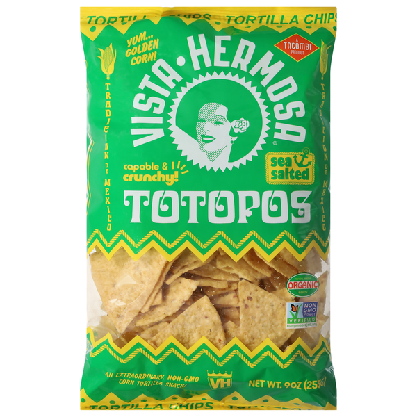 Vista Hermosa Tortilla Chips, Capable & Crunchy, Sea Salted hero