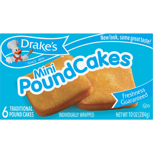 Bakery Desserts Drake's Pound Cakes, Traditional, Mini, 6 Pack hero