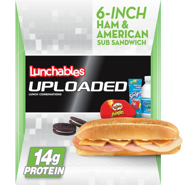 Prepared Meals Lunchables Ham & American Cheese Sub Sandwich Meal Kit Kids Lunch Snack & Kool-Aid hero