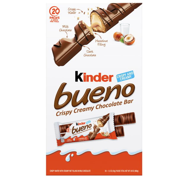 Candy & Chocolate Kinder Milk Chocolate and Hazelnut Cream, Individually Wrapped Chocolate Bars hero