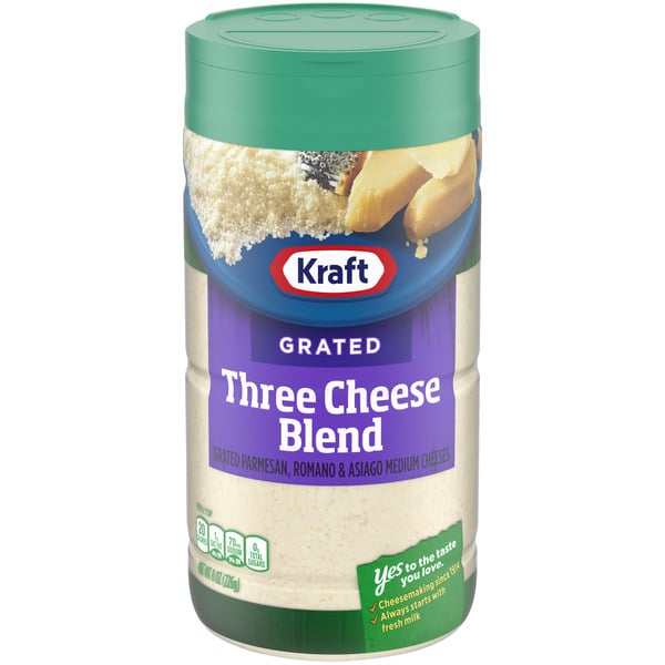 Pasta Sauce Kraft Three Cheese Blend Grated Cheese, oz Shaker hero