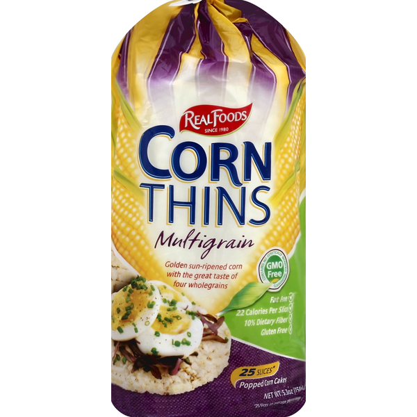 Chips & Pretzels Del Real Foods Corn Thins, Multigrain hero