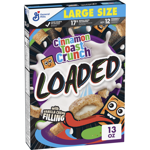 Cereal Cinnamon Toast Crunch Loaded Crispy Crème Filled Breakfast Cereal hero