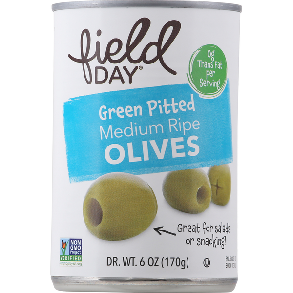 Pickled Goods & Olives FIELD DAY Olives, Green Pitted, Medium Ripe hero