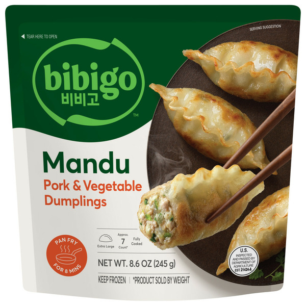 Bibigo Mandu Pork and Vegetable Dumplings hero