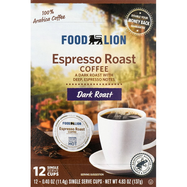 Coffee Food Lion Espresso Roast Coffee Single Serve Cups hero