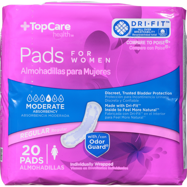 More Household TopCare Pads, Regular, Moderate hero