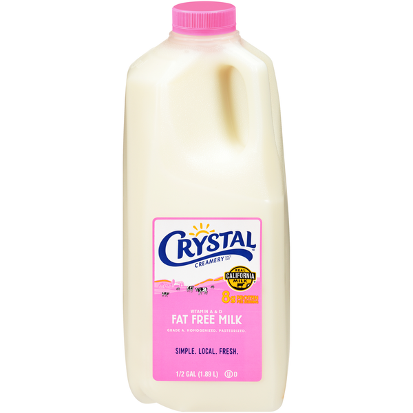 Milk Crystal Creamery Vitamin A & D Fat Free Milk hero