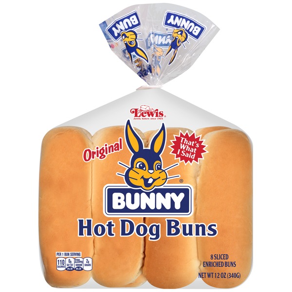 Buns & Rolls Bunny Bread Hot Dog Original Buns hero