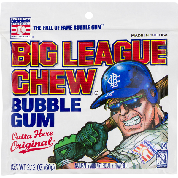 Mint & Gum Big League Chew Bubble Gum, Outta' Here Original hero