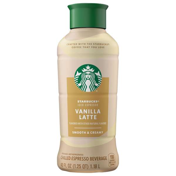 Refrigerated Juice, Coffee, & Tea Starbucks Iced Espresso, Vanilla Latte hero