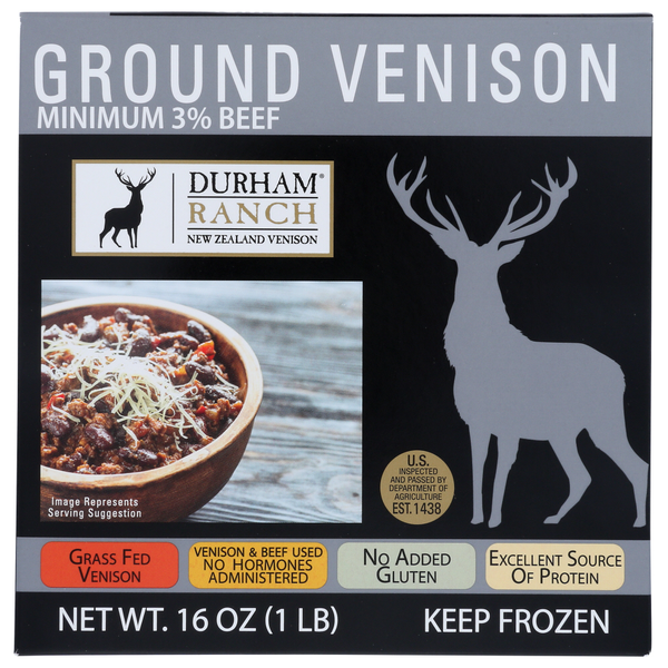 Packaged Meat Durham Ranch Ground Venison With Min 3% Beef Brick hero