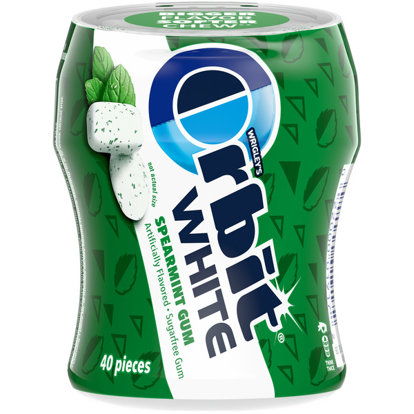 Orbit Gum White Spearmint Sugar Free Chewing Gum Piece Bottle hero