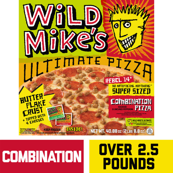 Frozen Pizza Wild Mike's Ultimate Pizza Super Size Combination hero