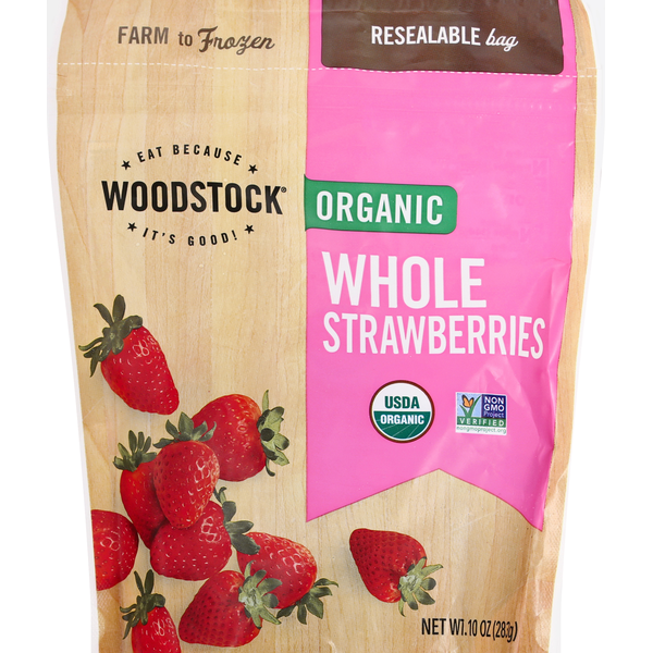 Frozen Produce WOODSTOCK Organic Whole Strawberries hero