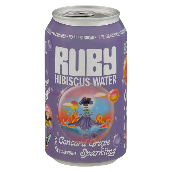 Water, Seltzer & Sparkling Water Ruby Hibiscus Water, Sparkling, Concord Grape hero