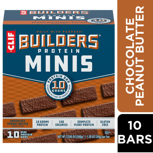 Energy & Granola Bars Builders Chocolate Peanut Butter Flavor Mini Plant Based Protein Bars hero