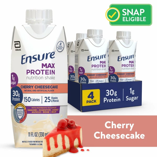 Protein & Meal Replacements Ensure Protein Nutrition Shake Cherry Cheesecake hero