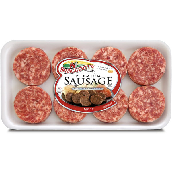 Hot Dogs, Bacon & Sausage Swaggerty's Farm Premium Breakfast Sausage Patties hero