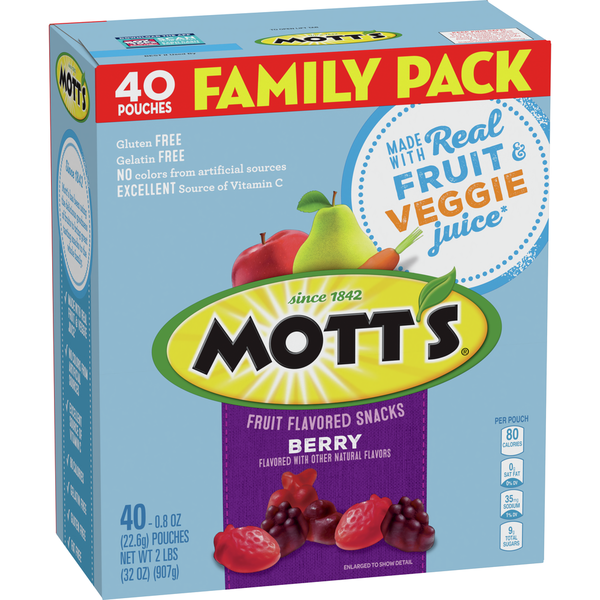 Candy & Chocolate Mott’s Gluten Free Berry Fruit Flavored Snacks Family Pack hero