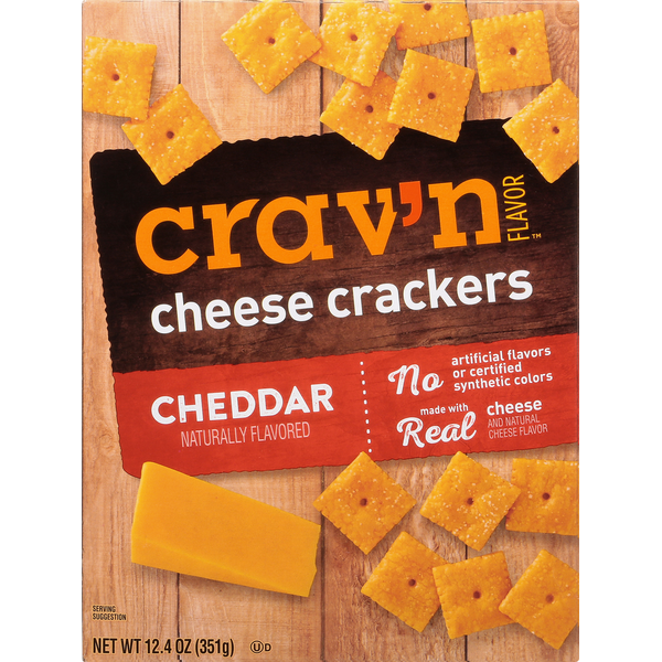 Crav'n Flavor Cheese Crackers, Cheddar hero