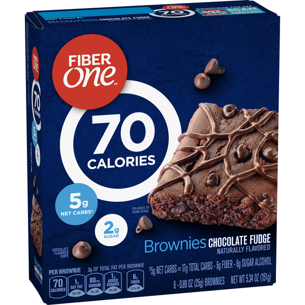 Cookies & Cakes Fiber One 70 Calorie Chocolate Fudge Brownies hero