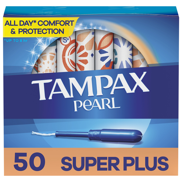 Feminine Care TAMPAX Pearl Tampons Super Plus Plastic Unscented hero