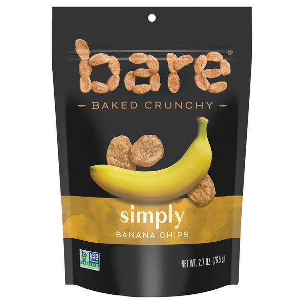 Nuts, Seeds & Dried Fruit bare Banana Chips, Simply, Baked Crunchy hero