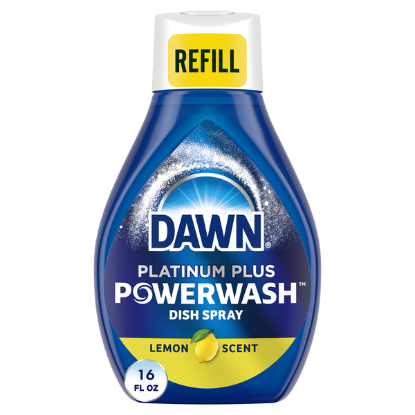 Cleaning Products Dawn Platinum Powerwash Dish Spray, Dish Soap, Lemon Refill hero