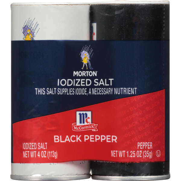 Spices & Seasonings Morton Iodized Salt & Black Pepper hero