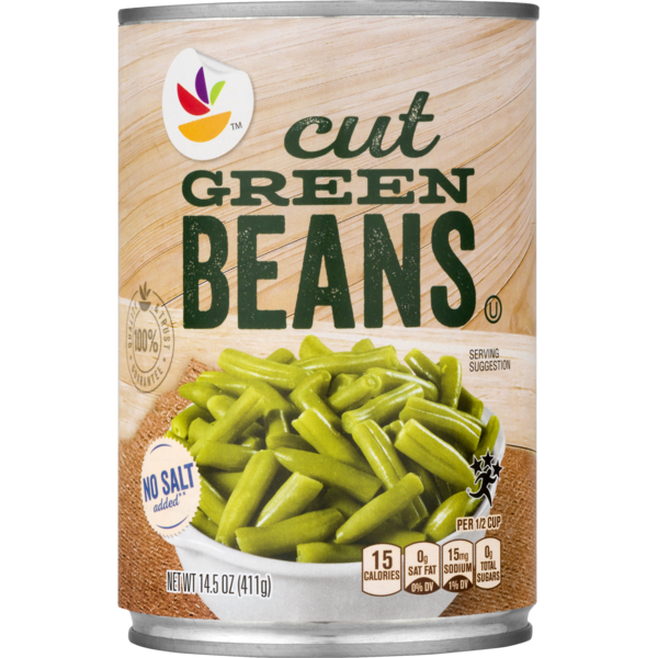 Canned & Jarred Vegetables Store Brand Green Beans, Cut, No Salt Added hero