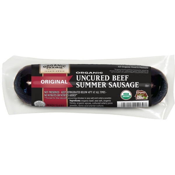 Hot Dogs, Bacon & Sausage Organic Prairie Original Uncured Organic Beef Summer Sausage hero