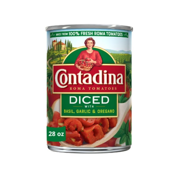 Canned & Jarred Vegetables Contadina Diced Tomatoes with Italian Herbs hero