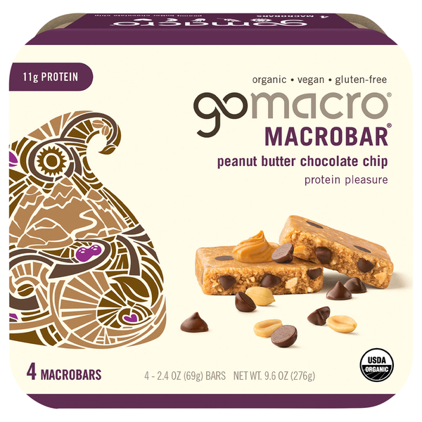 Energy & Granola Bars GoMacro MacroBars, Peanut Butter Chocolate Chip hero