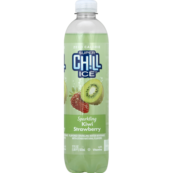 Water, Seltzer & Sparkling Water Super Chill Ice Sparkling Water Beverage, Kiwi Strawberry hero